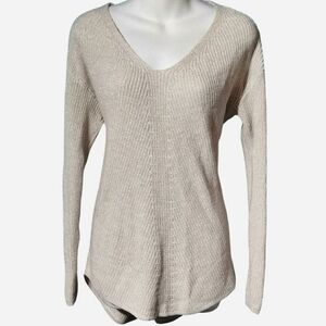 a.n.a Cream V-Neck Sweater